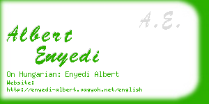 albert enyedi business card